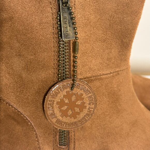 J/Slides Women's Tristan Waterproof Suede Booties Sz 6.5 - Picture 7 of 11